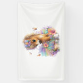 Boerderij regenboog zomer spandoek (Verticaal)