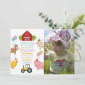 Boerderij Reuzengewas 1e kinderen Birthday Roze me Kaart (Staand voorkant)