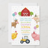 Boerderij Reuzengewas 1e kinderen Birthday Roze me Kaart (Voorkant)