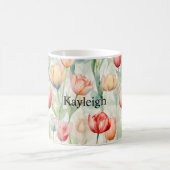 Boerderij Rode Gele Tulpenbloemen Koffiemok (Center)