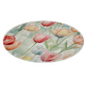 Boerderij Rode Gele Tulpenbloemen Snijplank (Hoek)