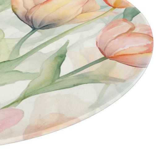 Boerderij Rode Gele Tulpenbloemen Snijplank (Hoek)