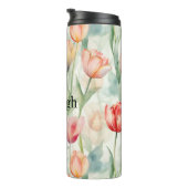 Boerderij Rode Gele Tulpenbloemen Thermosbeker (Geroteerd rechts)