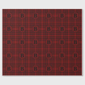 BOERDERIJ RODE GINGHAM GERUITTE PLAID CADEAUPAPIER (Vlak)