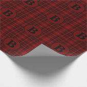 BOERDERIJ RODE GINGHAM GERUITTE PLAID CADEAUPAPIER (Hoek)