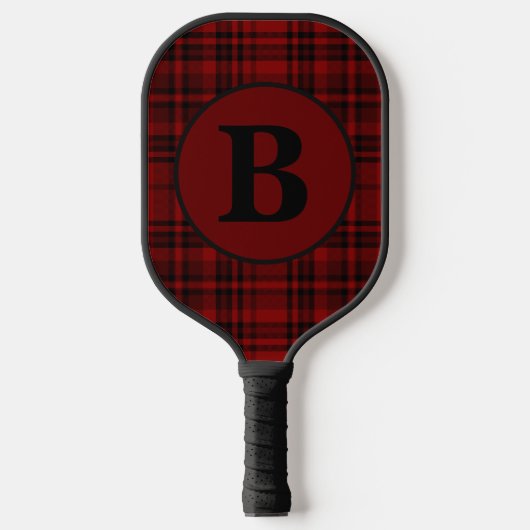 BOERDERIJ RODE GINGHAM GERUITTE PLAID PICKLEBALL PADDLE (Voorkant)
