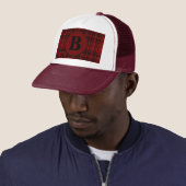 BOERDERIJ RODE GINGHAM GERUITTE PLAID TRUCKER PET (In situ)