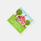 Boerderij Rode Schuur Afro-Amerikaanse Jongen Verj Servet (Hoek)