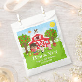 Boerderij Rode Verjaardag Afro-Amerikaans Meisje B Bedankzakje (Geknipt)