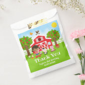 Boerderij Rode Verjaardag Afro-Amerikaans Meisje B Bedankzakje (Gezegeld)