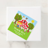 Boerderij Rode Verjaardag Blond Haar Meisje Dank J Bedankjes Labels (In situ)