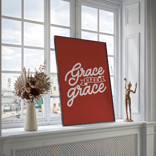 Boerderij roestisch christelijk Genade op genade Poster