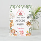 Boerderij Rood Barn Foliage Birthday Dank je wel Kaart (Staand voorkant)