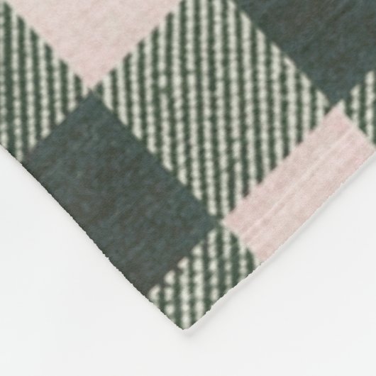 Boerderij rood en groen Gingham Fleece Deken (Hoek)