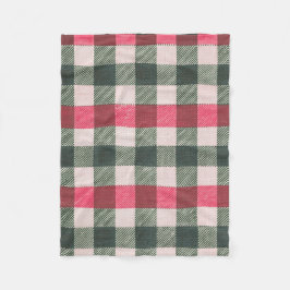 Boerderij rood en groen Gingham Fleece Deken