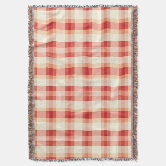 Boerderij Rood en Wit Gingham Check Deken (Voorkant Verticaal)