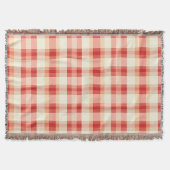 Boerderij Rood en Wit Gingham Check Deken (Voorkant)