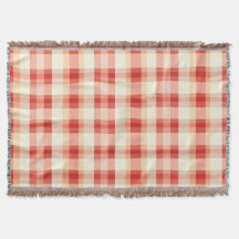 Boerderij Rood en Wit Gingham Check Deken