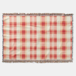 Boerderij Rood en Wit Gingham Check Deken