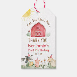 Boerderij Rood meisje of jongere jongen Label Cadeaulabel