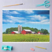 Boerderij rood streepjesweefsel ontkoppelen papier (Craft)