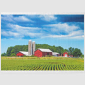 Boerderij rood streepjesweefsel ontkoppelen papier (Voorkant)