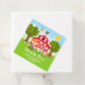 Boerderij Rood Verjaardag Roodharige Jongen Bedank Bedankjes Labels (In situ)