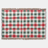 Boerderij Rood, Wit, Groen Gingham Check Deken (Voorkant)