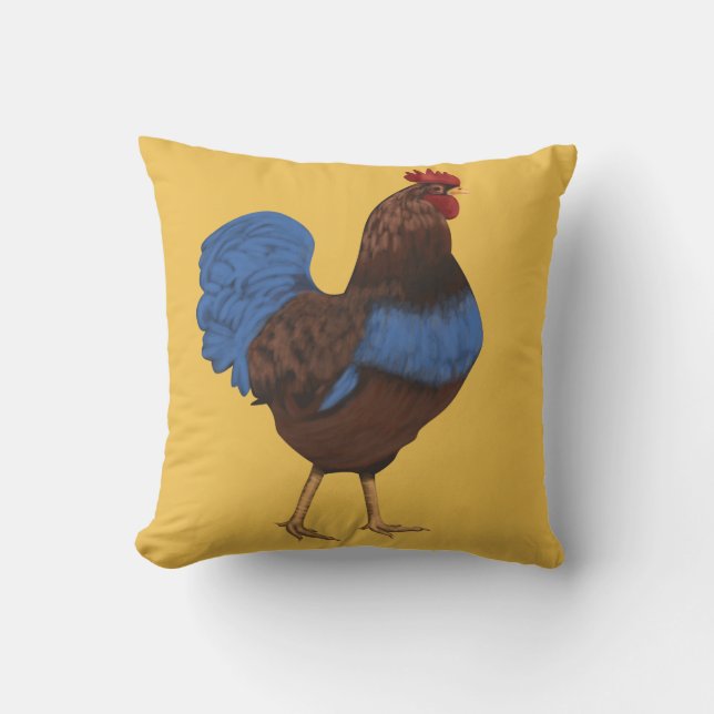 Boerderij Rooster Aangepast Sierkussen schilderen (Voorkant)