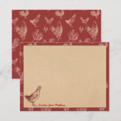 Boerderij Rooster - Aangepaste flatpanel kaarten Notitiekaartje (Voorkant / Achterkant)