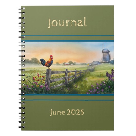 Boerderij Rooster Journal Notitieboek (Voorkant)