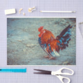 Boerderij Rooster kleurig debetpapier Tissuepapier (Craft)