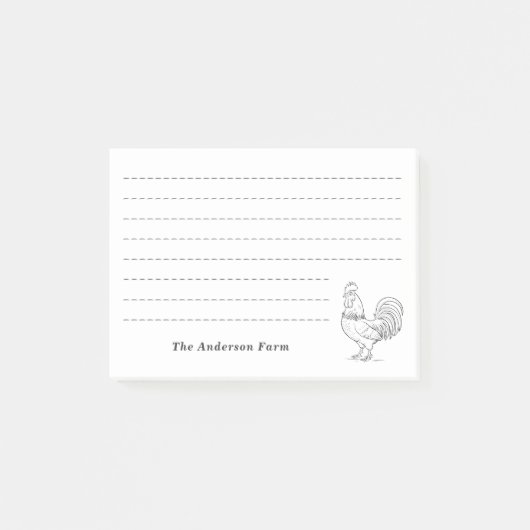 Boerderij Rooster Post-it® Notes (Voorkant)