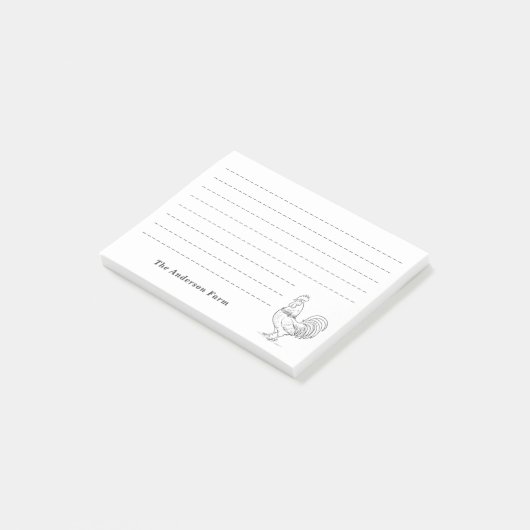 Boerderij Rooster Post-it® Notes (Schuin)