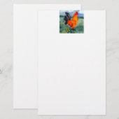 Boerderij Rooster-schilderkip Briefpapier (Voorkant / Achterkant)