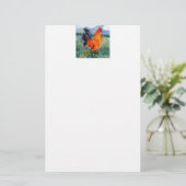 Boerderij Rooster-schilderkip Briefpapier (Staand voorkant)