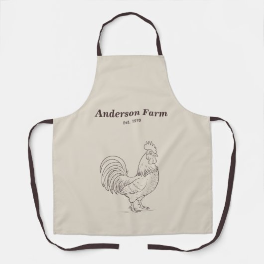 Boerderij Rooster Schort (Voorkant)