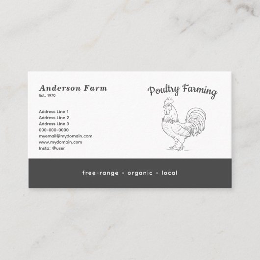 Boerderij Rooster Visitekaartje (Voorkant)