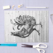 Boerderij Rooster Weathered Barn Wood Tissuepapier (Craft)