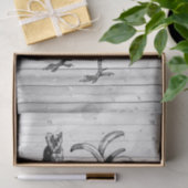 Boerderij Rooster Weathered Barn Wood Tissuepapier (Geschenk)