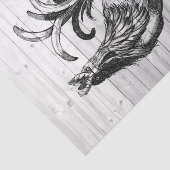 Boerderij Rooster Weathered Barn Wood Tissuepapier (Detail)