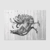Boerderij Rooster Weathered Barn Wood Tissuepapier (Voorkant)