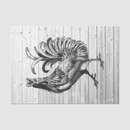 Boerderij Rooster Weathered Barn Wood Tissuepapier