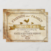  Boerderij Rooster Weer Vane Rustic Dank u Kaart (Voorkant / Achterkant)