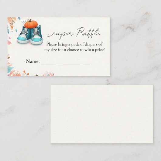 Boerderij Roze Blauw Boho Meisje Jongen Herfst Bab Informatiekaartje (Voorkant / Achterkant)