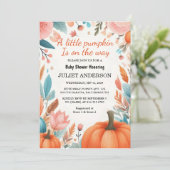 Boerderij Roze Blauw Boho Meisje Jongen Herfst Bab Kaart (Staand voorkant)