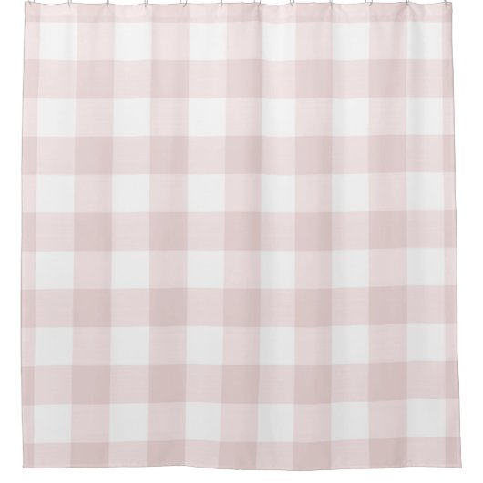 Boerderij Roze Buffel Gingham Plaid Douchegordijn (Voorkant)