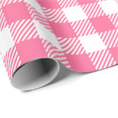  boerderij roze en witte buffel gelegd cadeaupapier (Rol Hoek)