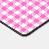 Boerderij Roze en Witte Gingham Plaid Monogram Bureaumat (Hoek)