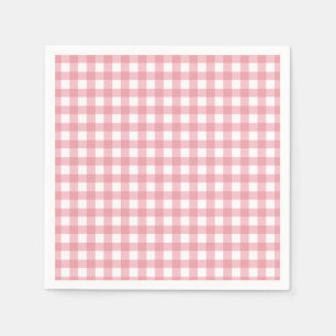 Boerderij roze gingham servet